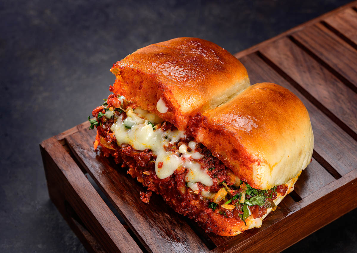 Cheesy Masala Pav Pocket