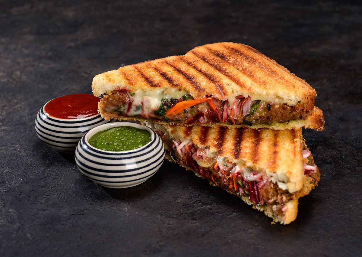 Grilled Aloo Tikki Sandwich