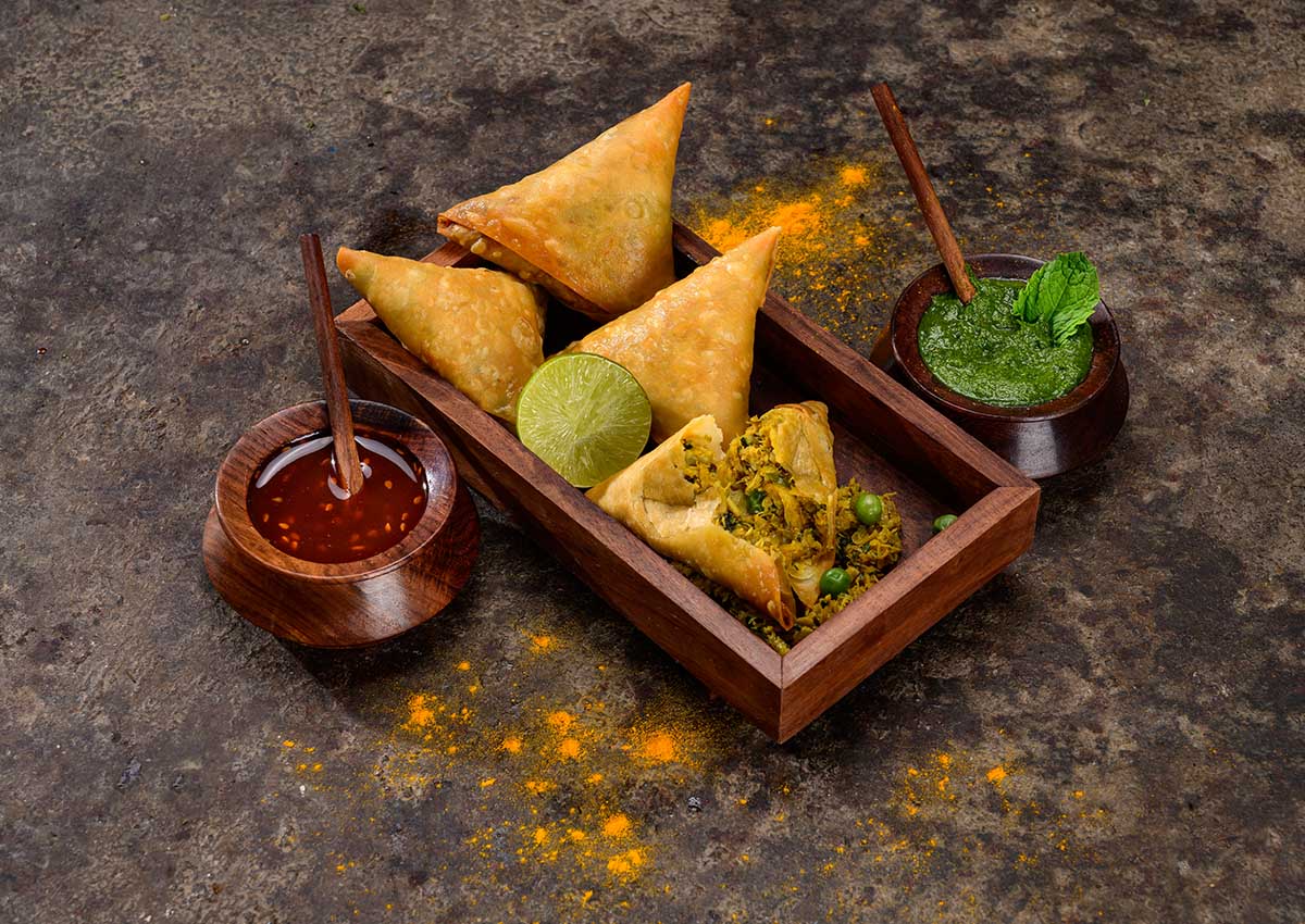 Masala Chicken Patti Samosa