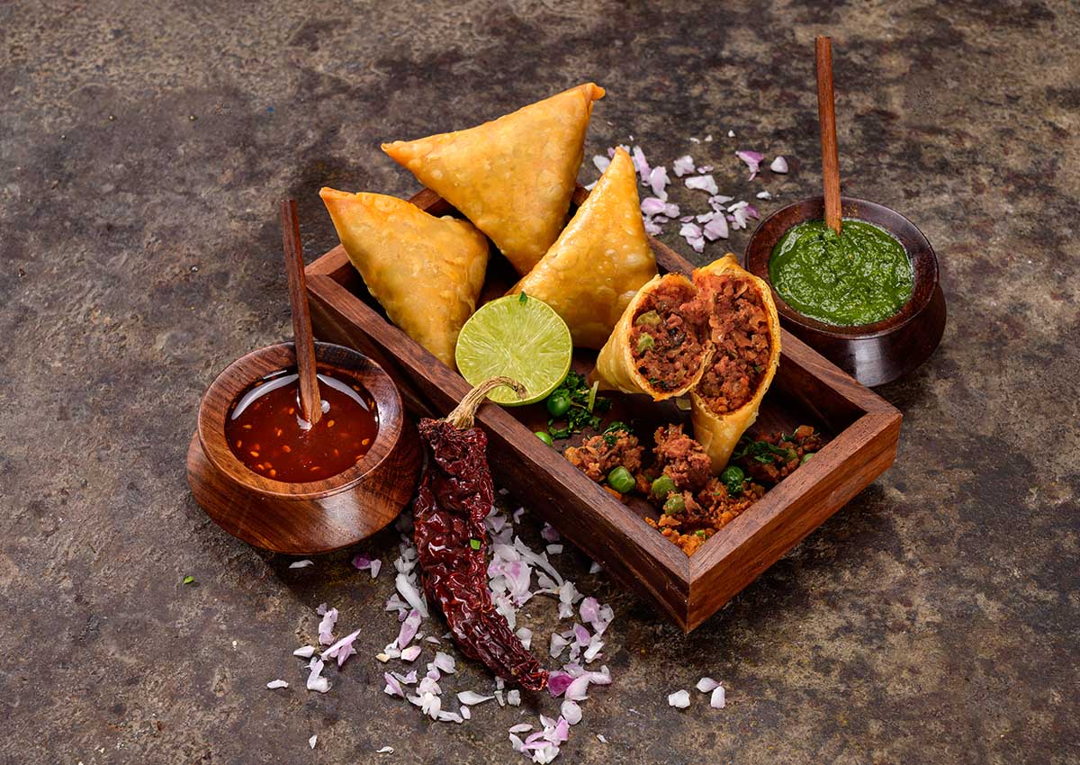 Mutton Keema Patti Samosa